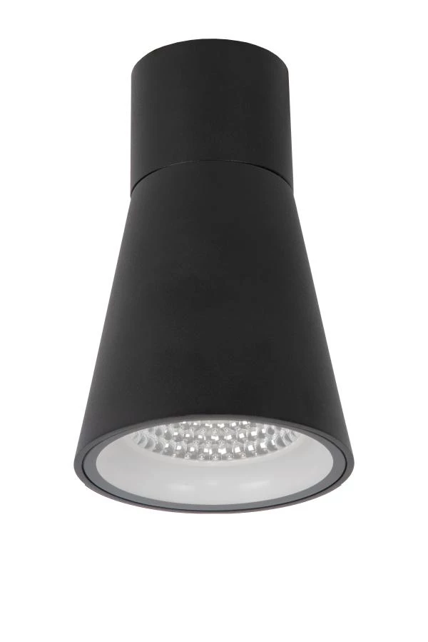 Lucide DERBY - Plafonnier Extérieur - LED - 1x9W 2700K - IP65 - Noir - éteint